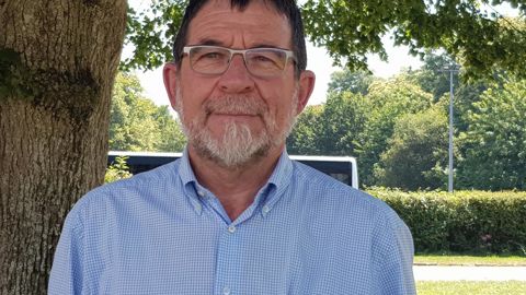 Patrick Bougeard, président de Solidarité Paysans, lors de l’université d’été du réseau qui s’est réuni du 9 au 11 juillet à Quessoy (Côtes-d’Armor). © M.-G. Miossec